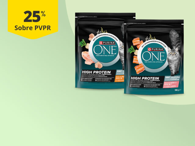 25% PVPR em ra&ccedil;&atilde;o Purina One High Protein
