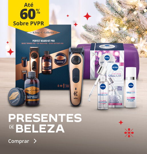 Até 60% PVPR em Coffrets e Presentes de Beleza