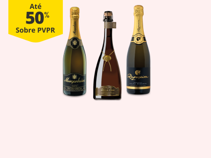 At&eacute; 50% PVPR em Champanhe e Espumante