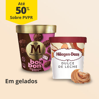 At&eacute; 50% PVPR em Gelados