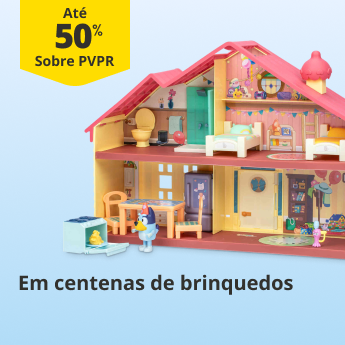 At&eacute; 50% PVPR em centenas de brinquedos