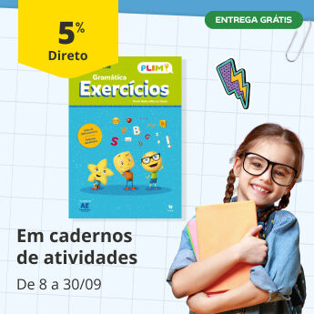 5% Desconto em cadernos de atividades