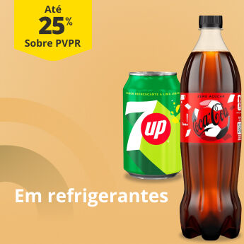 At&eacute; 25% PVPR em Refrigerantes 