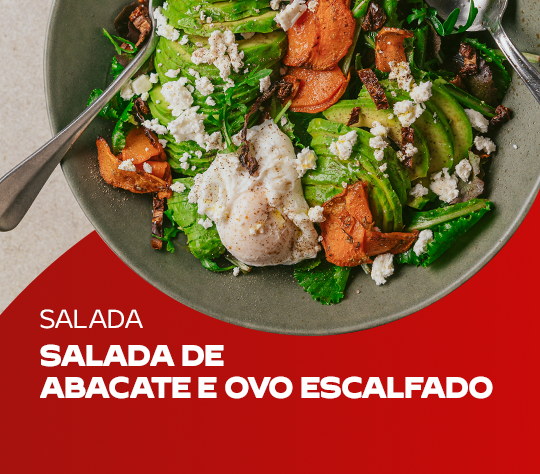 Receita: Salada de Abacate e Ovo Escalfado