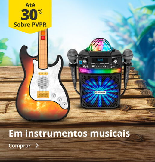 Até 30% PVPR em instrumentos musicais Até 30% PVPR em instrumentos musicais