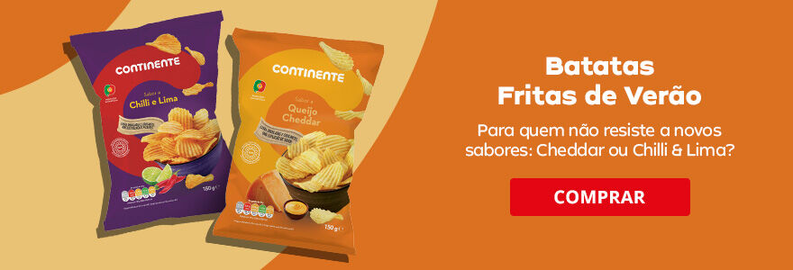 Batatas fritas de verão da marca continente
