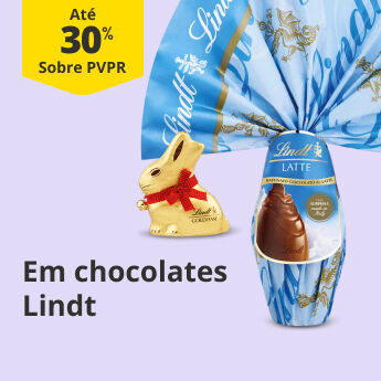 At&eacute; 30% PVPR em chocolates da P&aacute;scoa Lindt