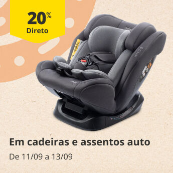 20% Desconto em cadeiras e assentos auto