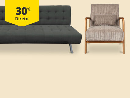 30% Desconto Direto em Sofás e Poltronas. De 02/12/2025 a 02/01/2026.