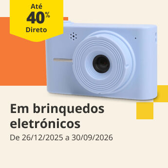 at&eacute; 40% DD em eletr&oacute;nicos