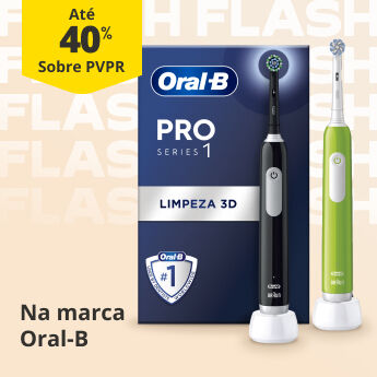 At&eacute; 40% PVPR Na marca Oral-B