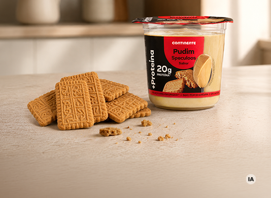 Pudim Speculoos + Prote&iacute;na 