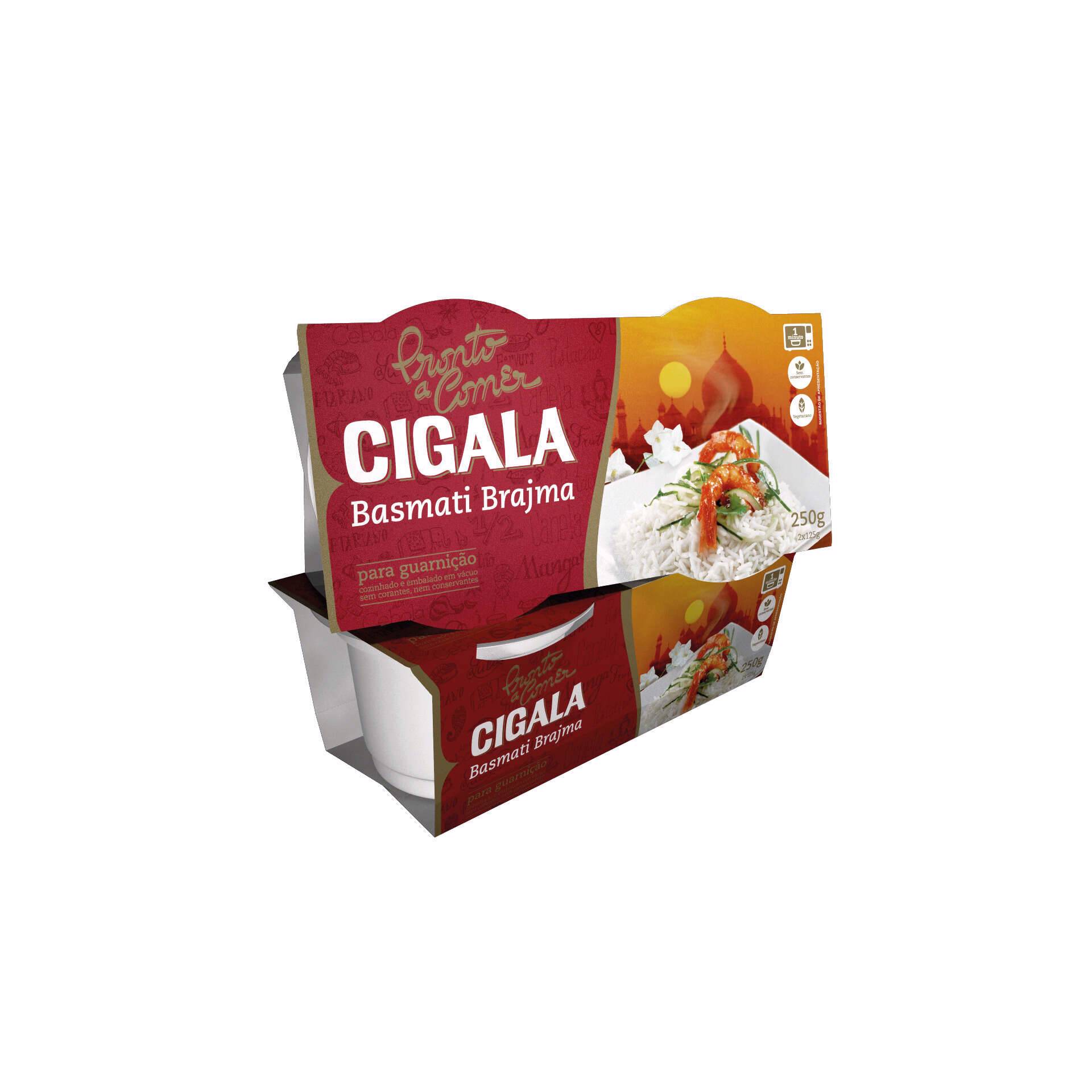 Arroz Basmati Brajma Pronto a Comer sem Glúten Cigala emb. 2 x 125 gr