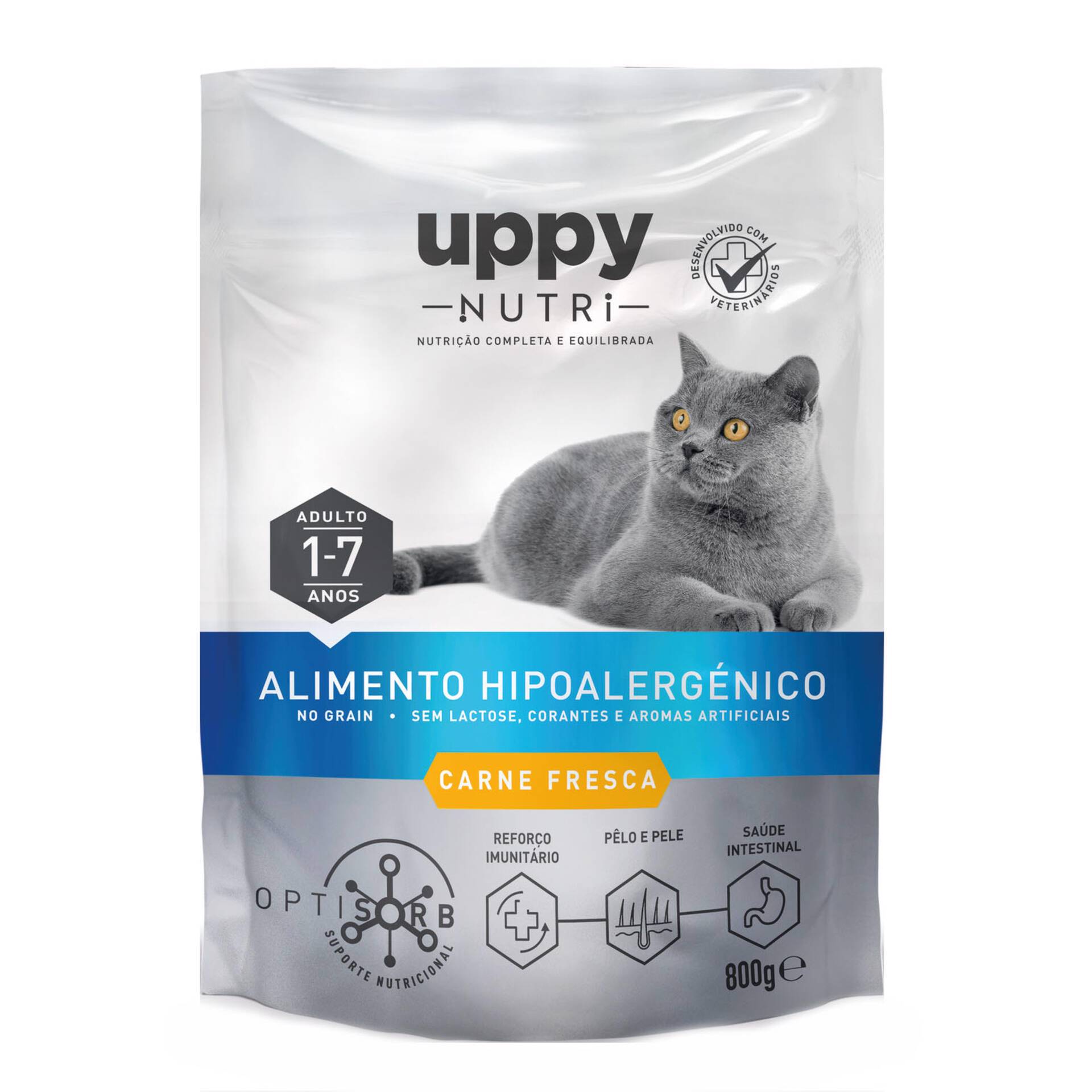 Ração para Gato Adulto Nutri Grain Free Frango emb. 800 gr Uppy Nutri Continente Ração para Gato Adulto Nutri Grain Free Frango emb. 800 gr Uppy Nutri Continente