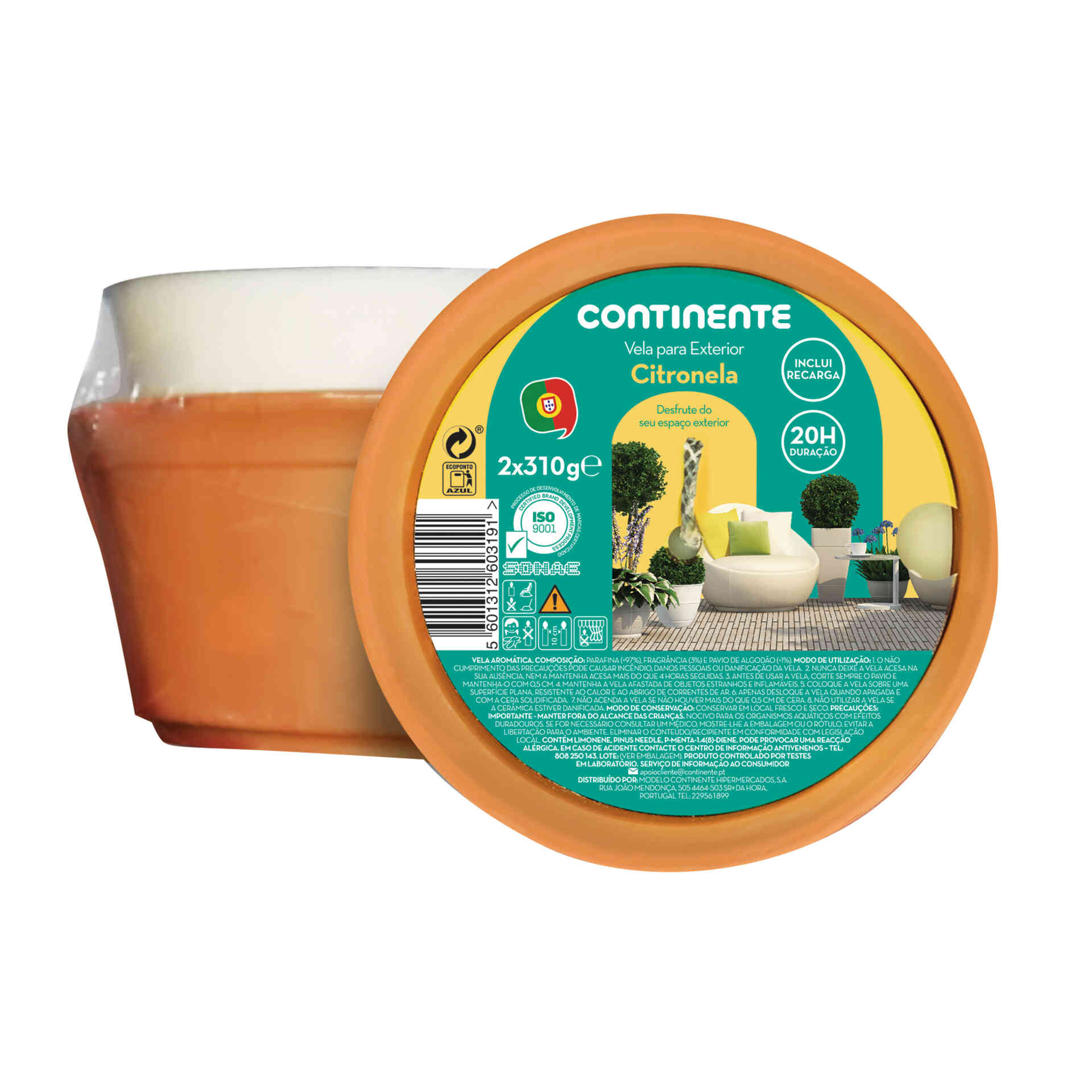Ambientador Vela Citronela Pack Duplo 2 Un Continente Continente