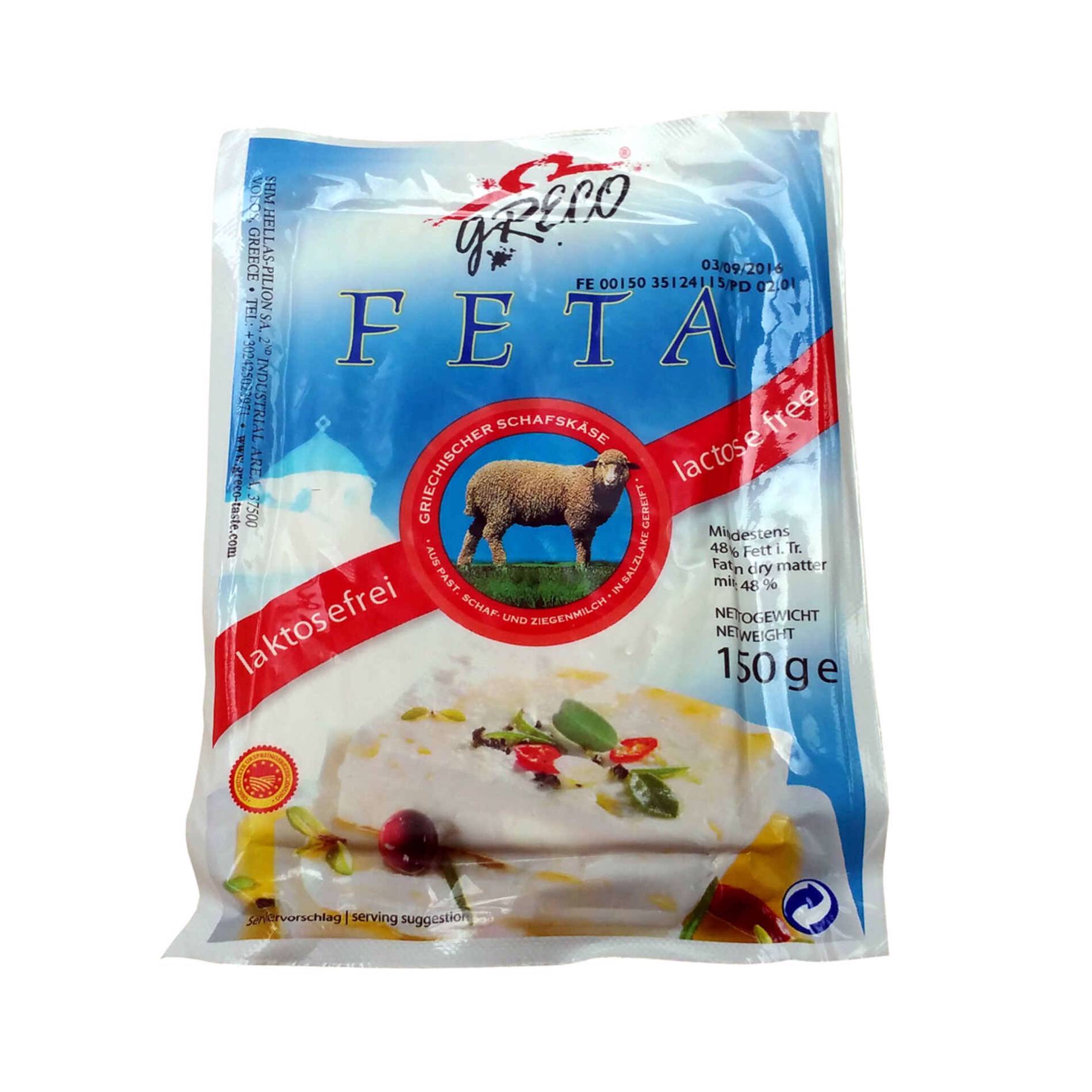 Queijo Feta DOP sem Lactose emb. 150 gr Greco Continente