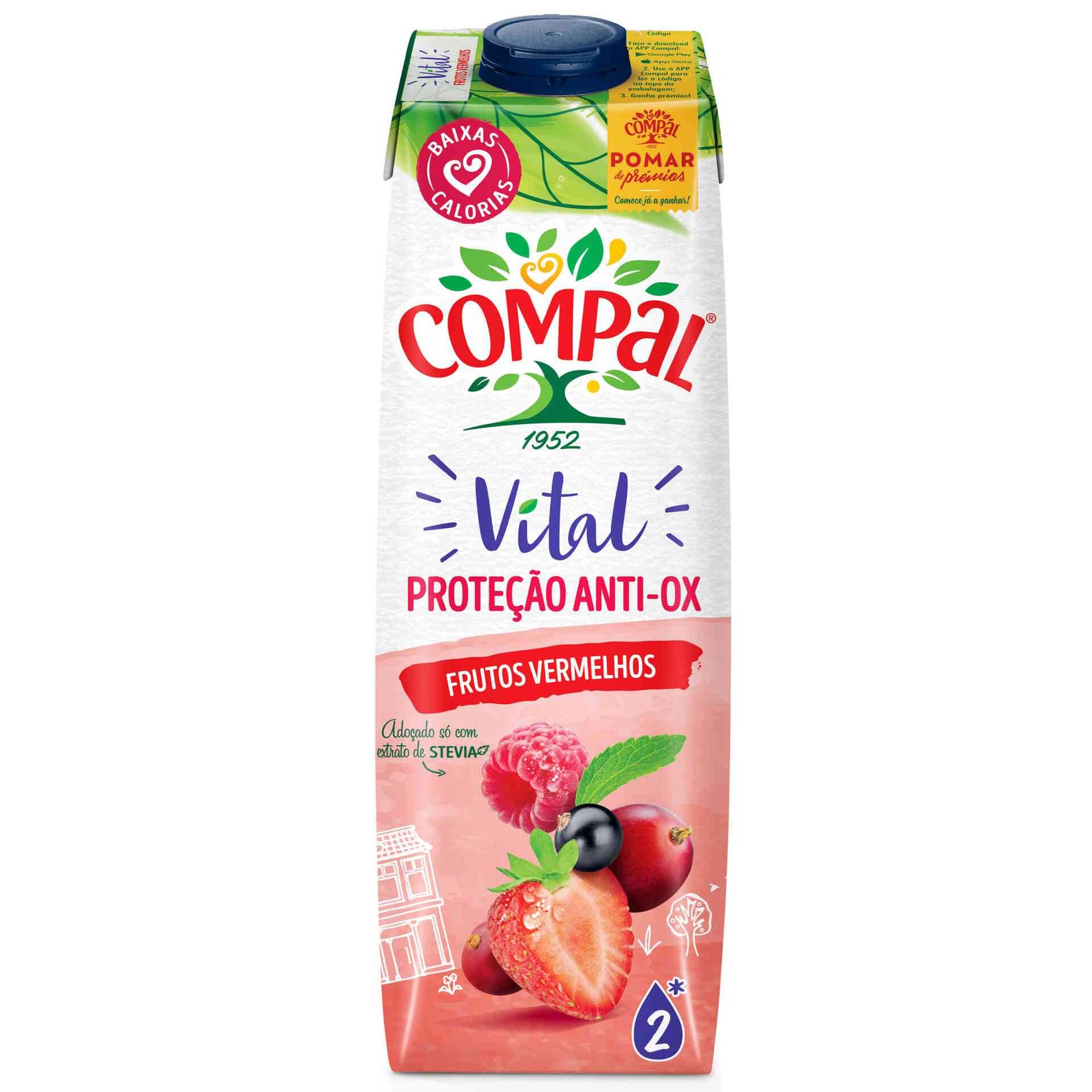 Compal Light Néctar Frutos Vermelhos com Stevia Compal Vital Anti-ox | Continente Online