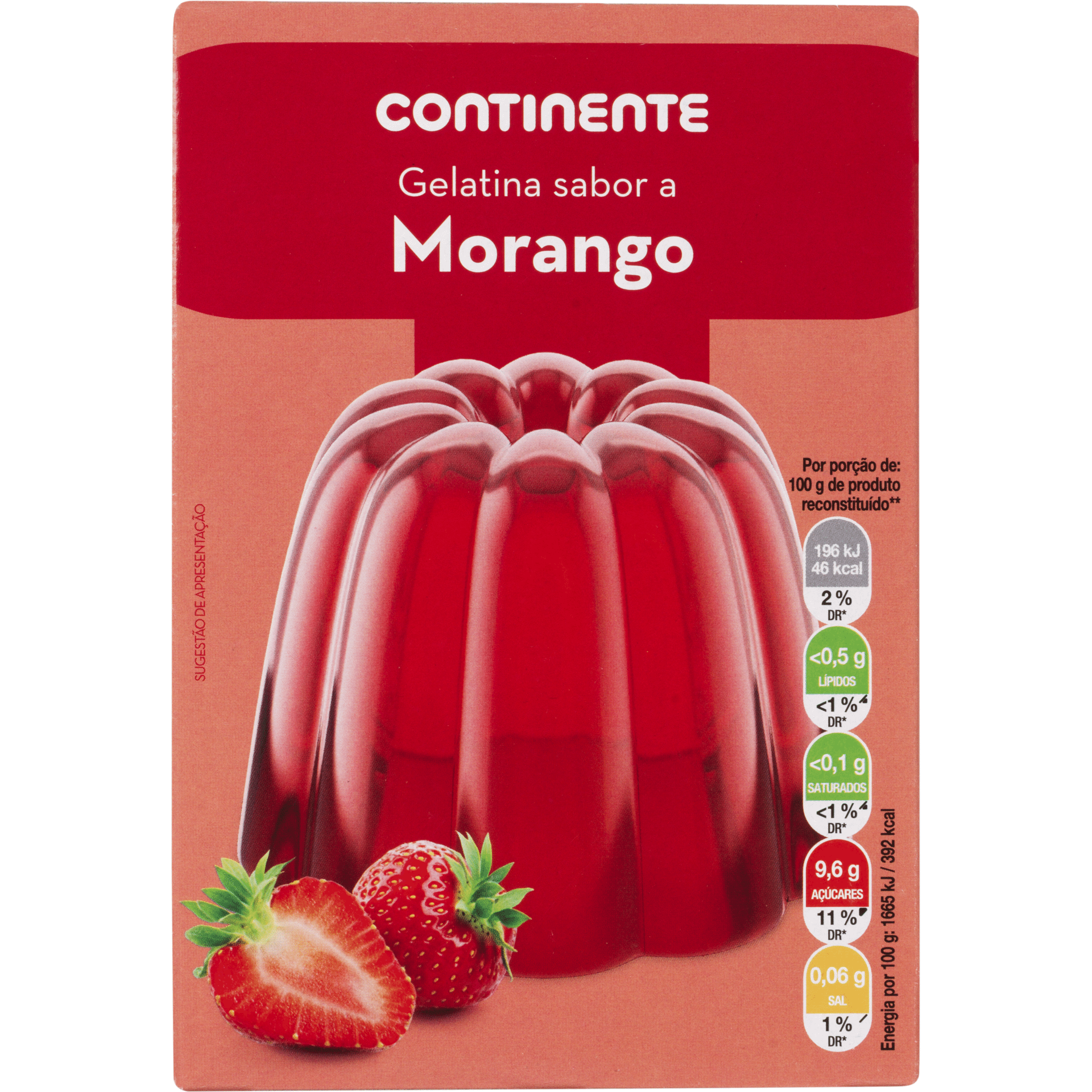 Gelatina em Pó Morango Continente - emb. 2 x 67 gr | Continente Online