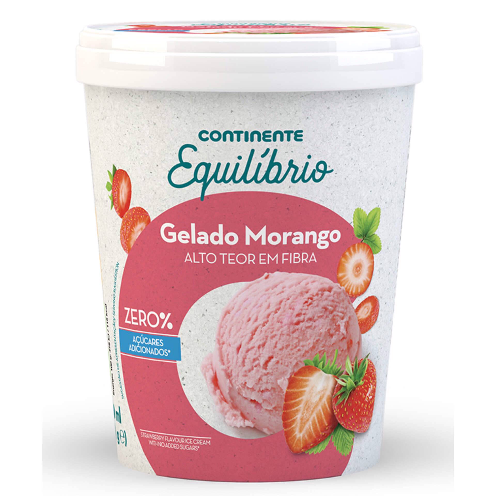 Gelado de Morango sem Açúcar Continente Equilíbrio Continente Online