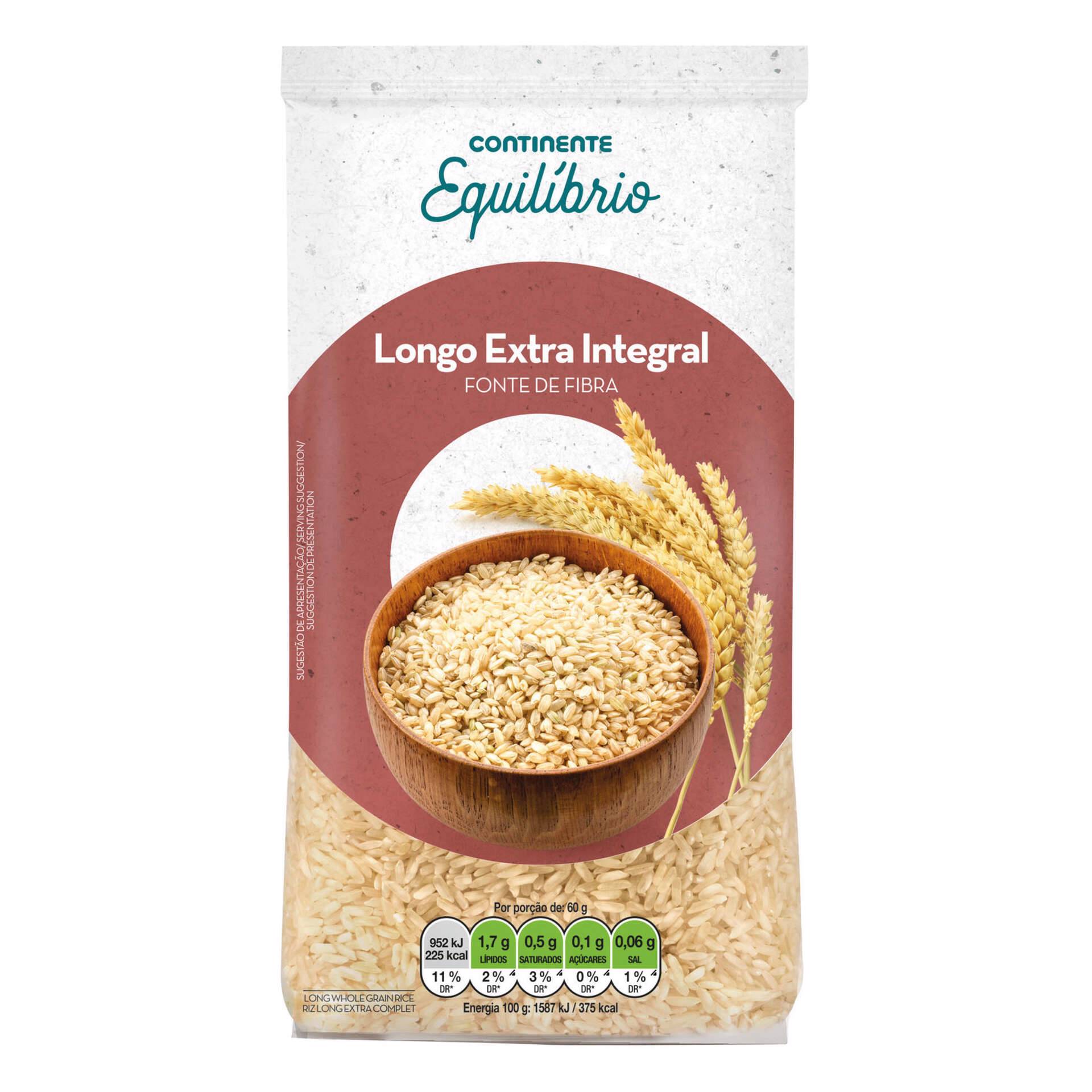 Arroz Integral Extra Longo Continente Equilíbrio emb. 1 kg