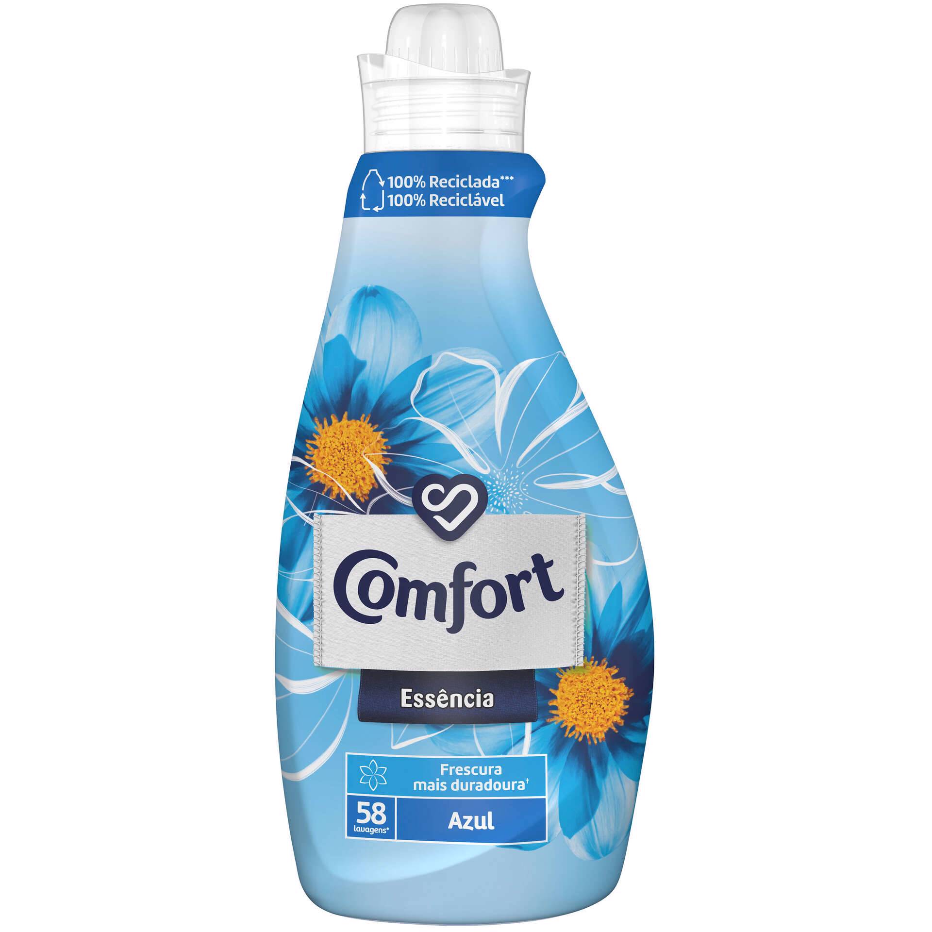 Amaciador Roupa Concentrado Essência Azul Comfort - 58 doses ...