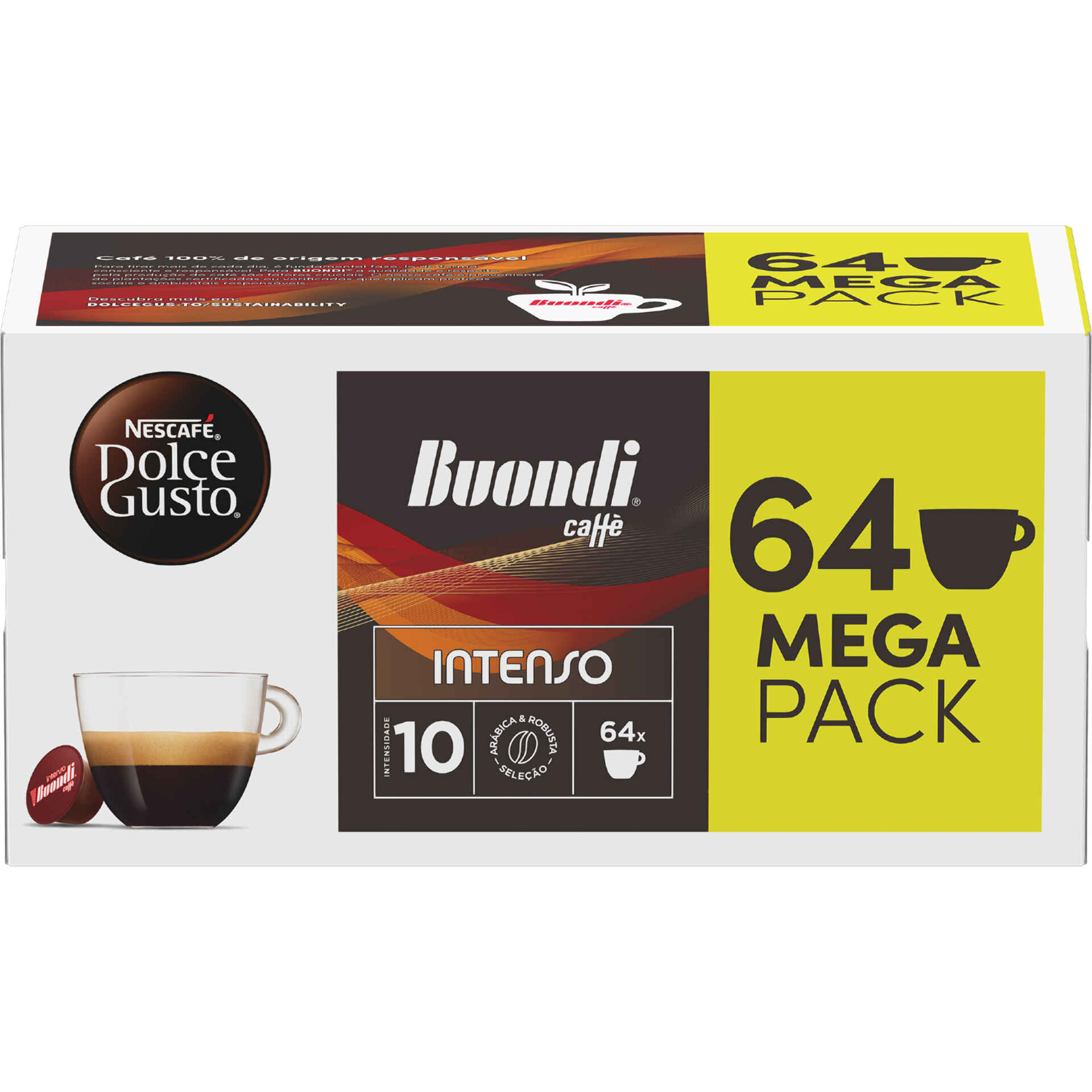 Cápsulas de Café Buondi Intenso Int 10 Nescafé Dolce Gusto emb