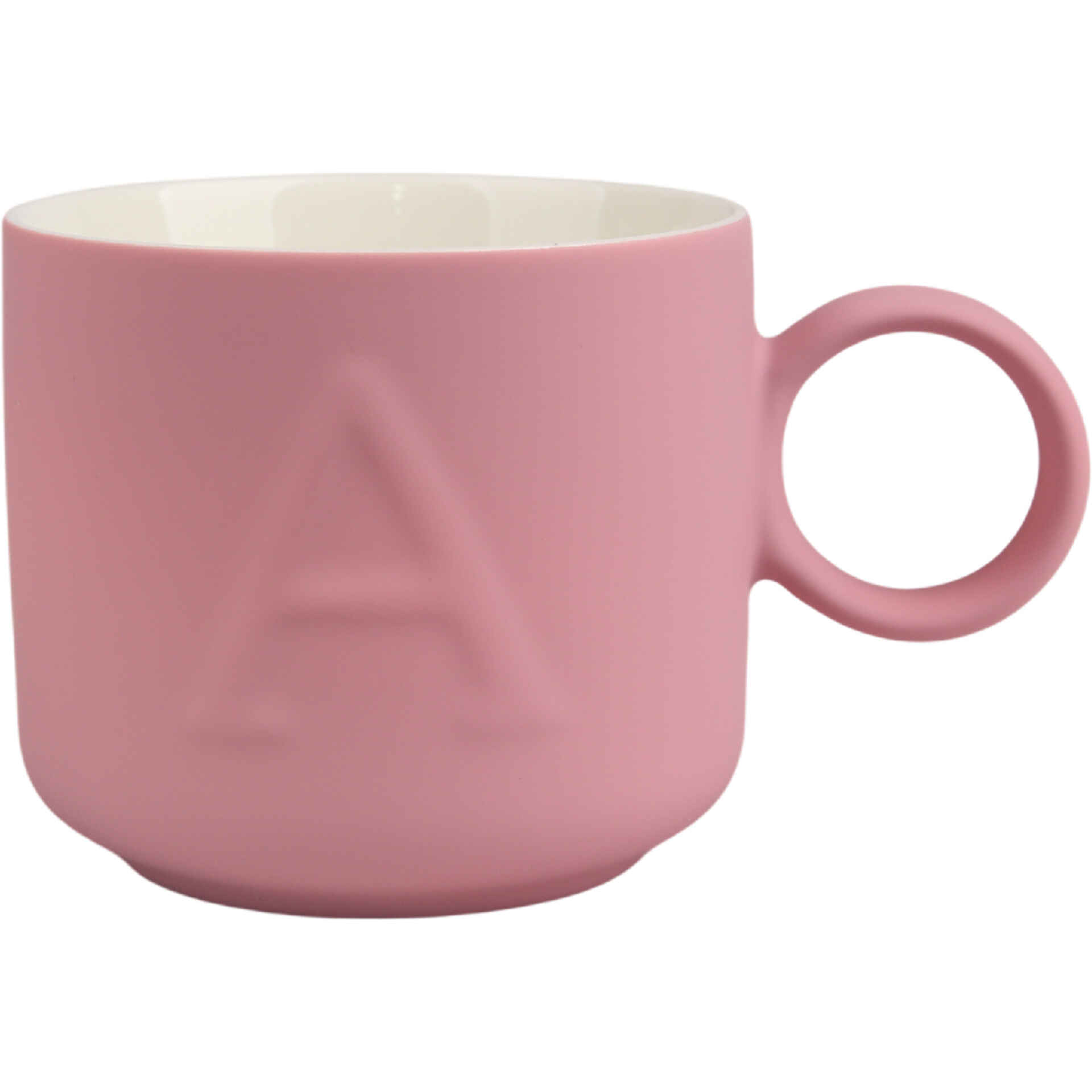 Caneca 360ml Letra A Rosa Escura Kasa | Continente Online