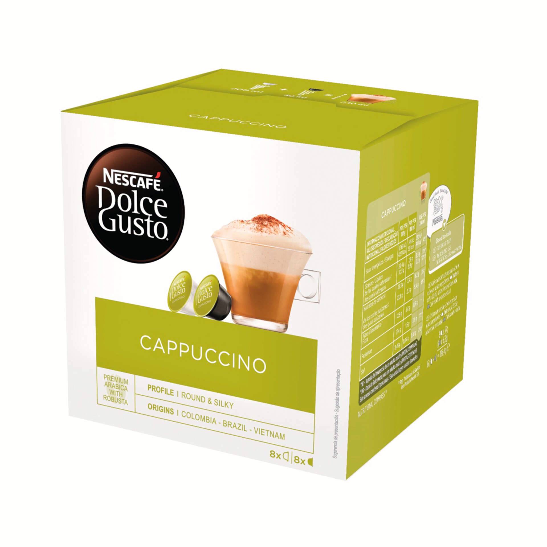 Cápsulas de Café Cappuccino emb. 16 un Dolce Gusto Continente Online