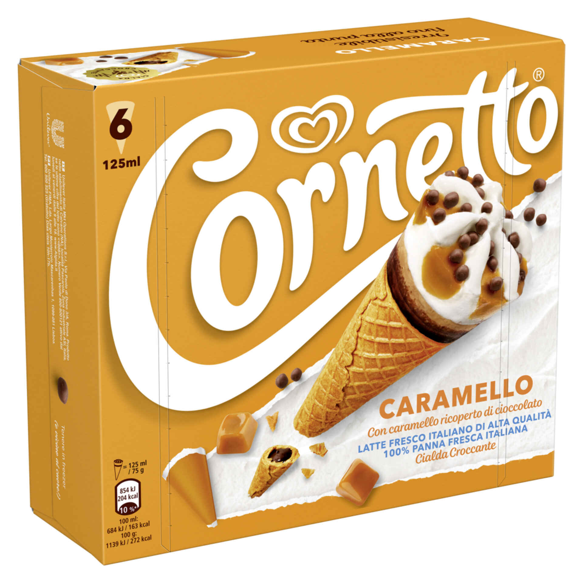 Gelado Cone Caramelo emb. 625 ml (5 un) Continente Online