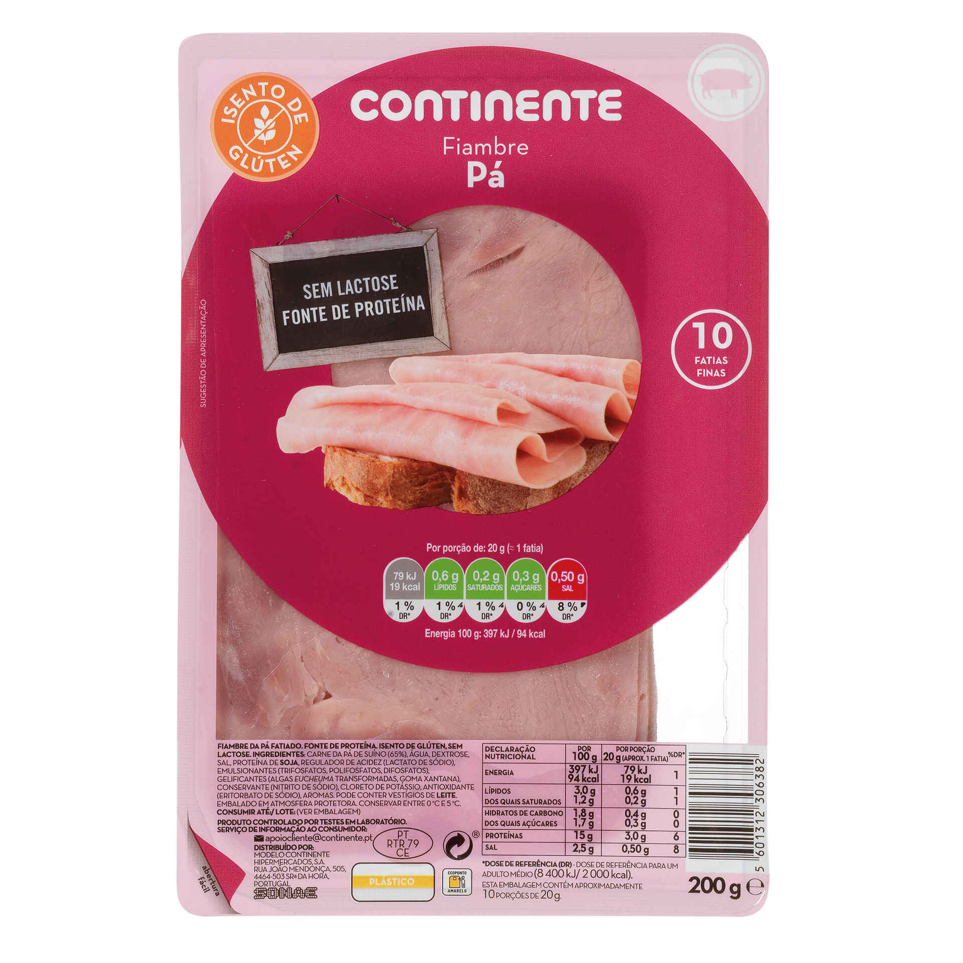 Fiambre Da P Fatiado Emb 200 Gr Continente Continente Online