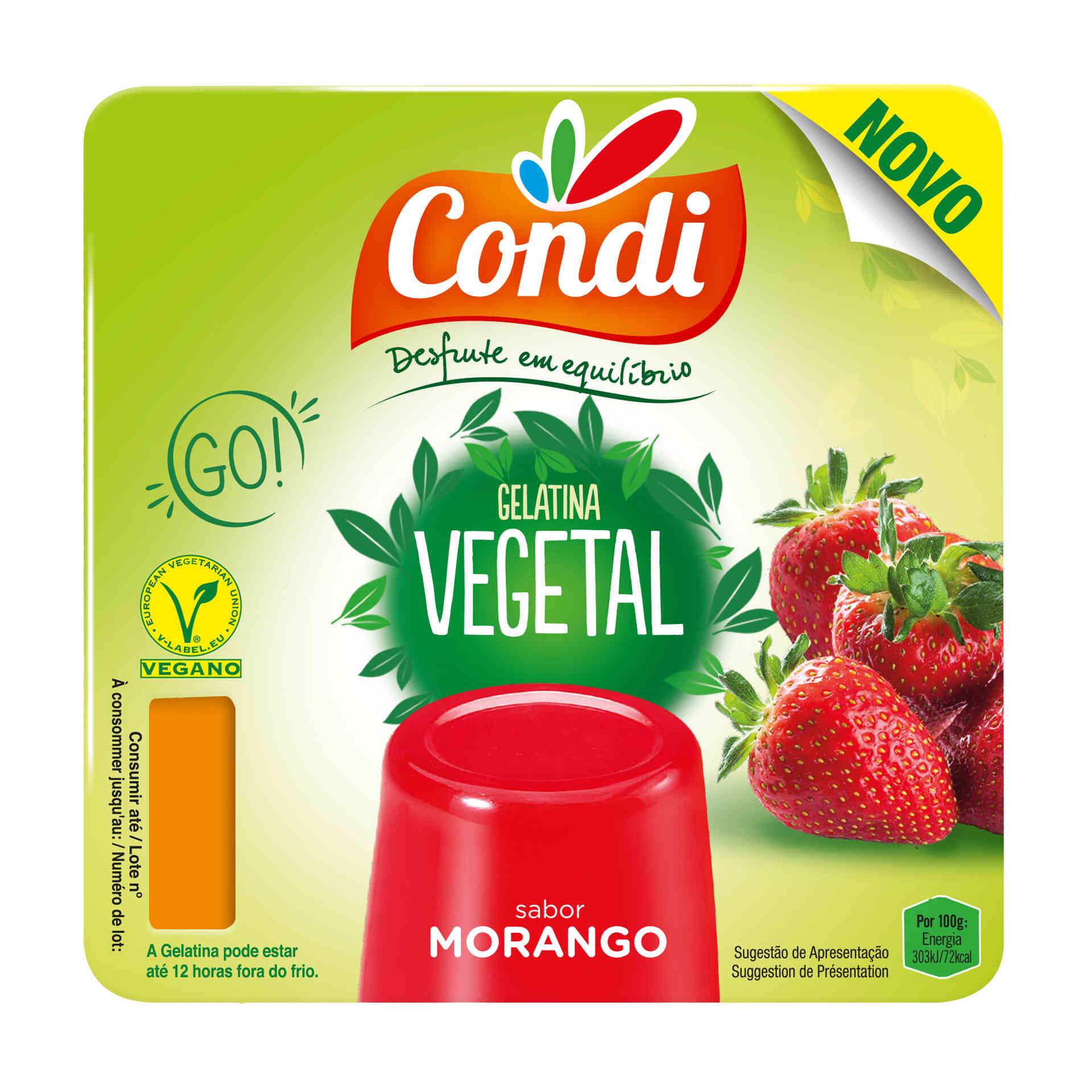 Gelatina Pronta Vegetal Morango Condi emb. 400 gr (4 un) Continente