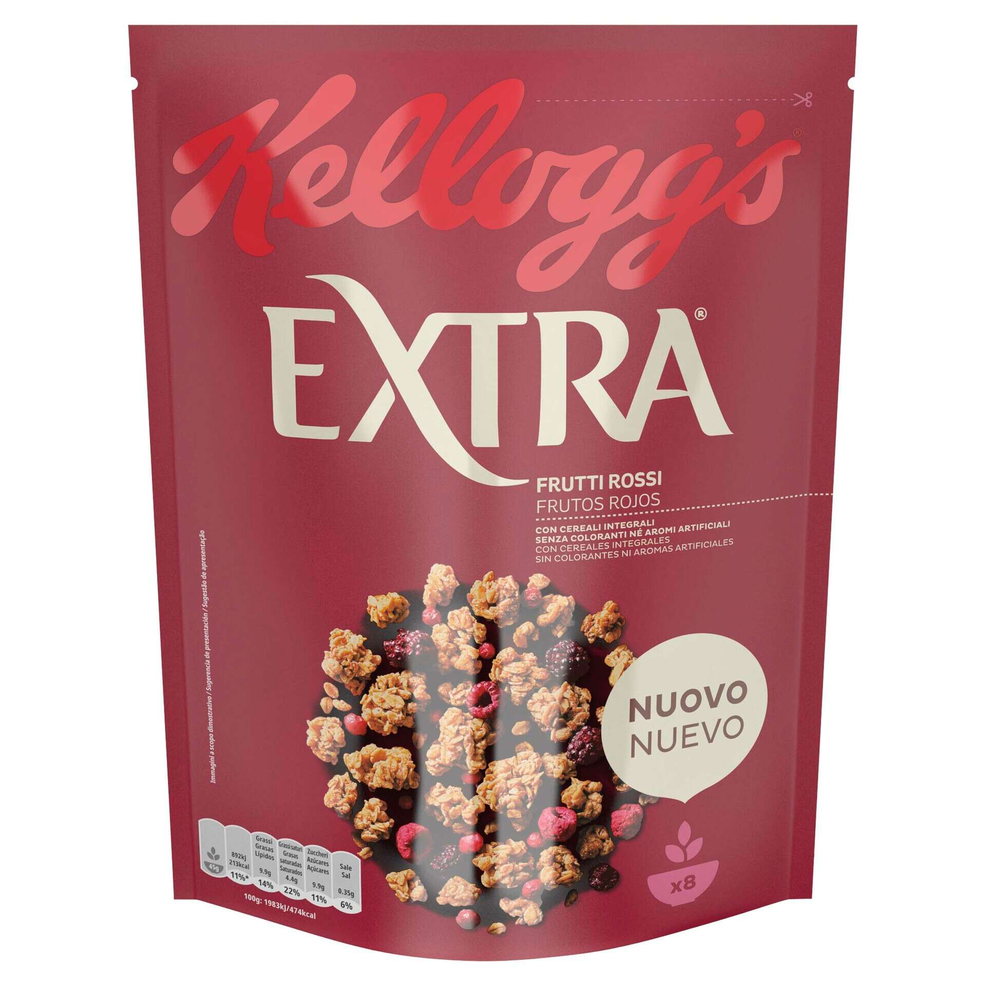 Muesli Frutos Vermelhos Extra Kellogg's Continente Online