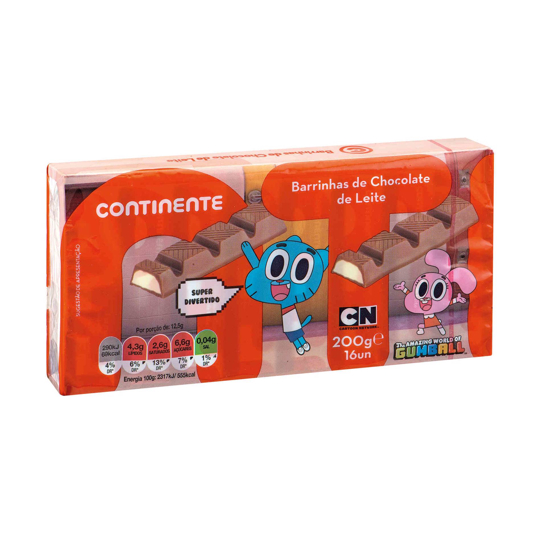 Snack de Chocolate de Leite emb. 200 gr Continente Continente