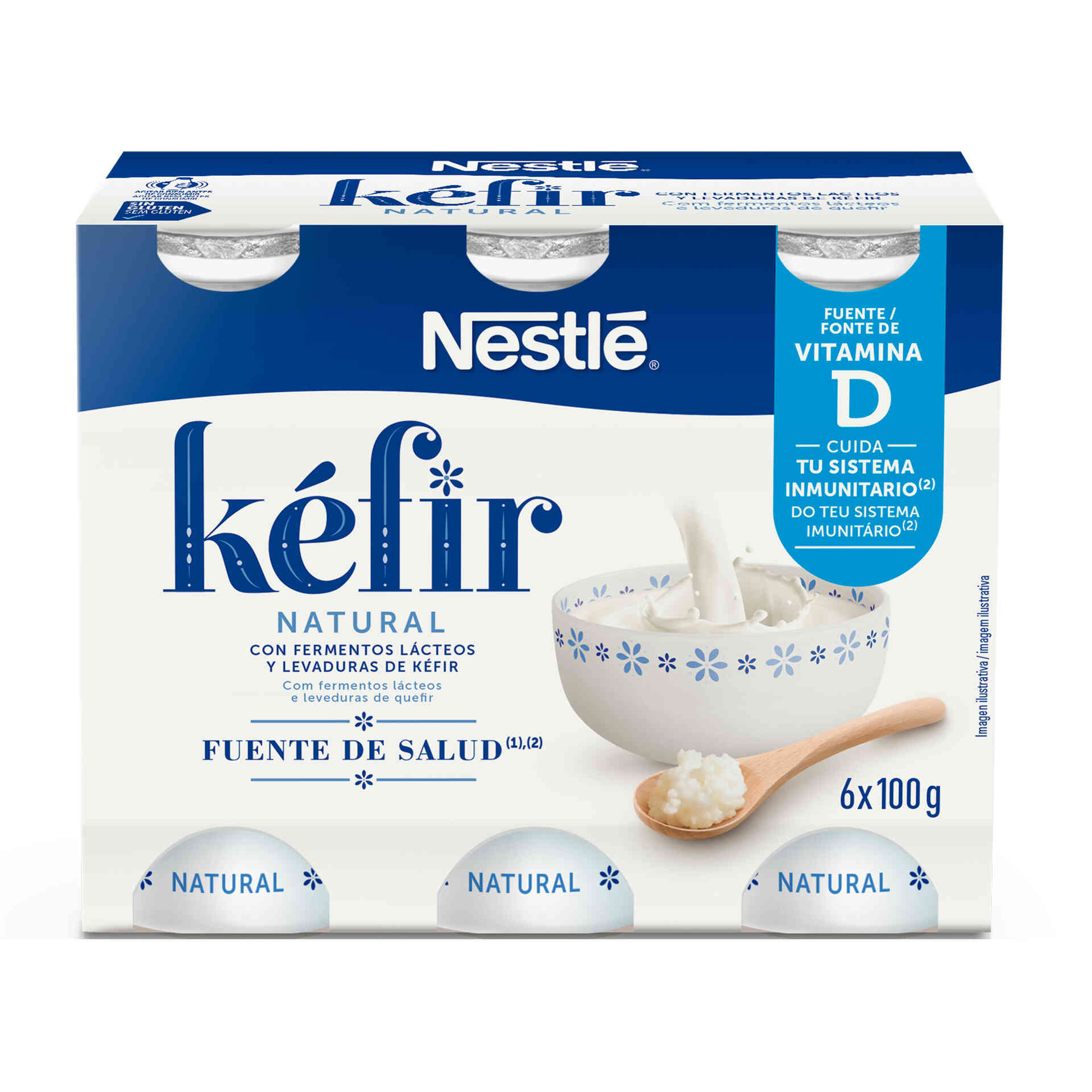 Iogurte Kefir Natural Emb 600 Gr 6 Un Nestl Continente Online