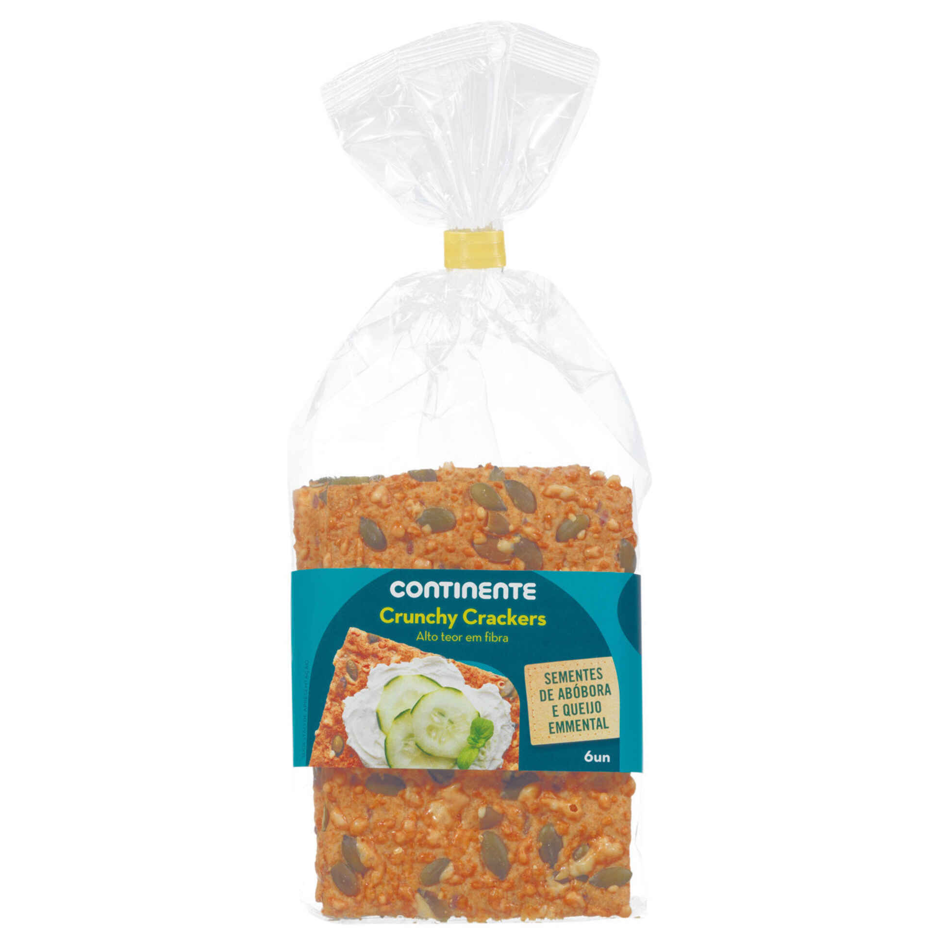 Bolacha Cracker Queijo Emmental e Sementes Continente emb. 150 gr