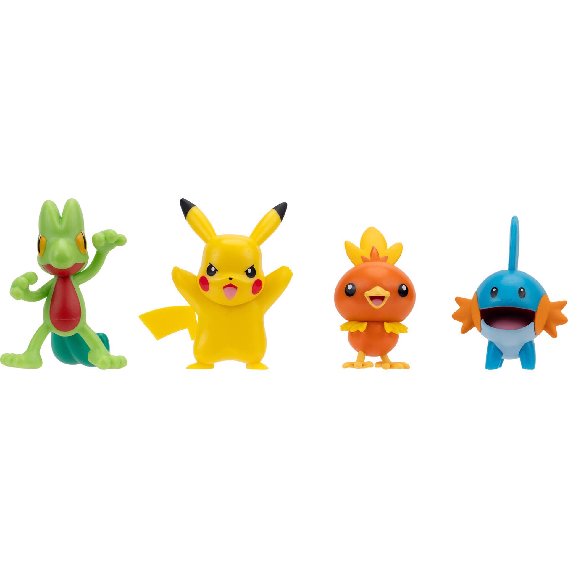 Pack De 4 Figuras Pokémon Región Kanto – Pikachu, Bulbasaur, Squirtle Y Charmander – Mini Figuras De Batalla – Producto Oficial – Regalo Para Fans Y Niños De 4+ Años