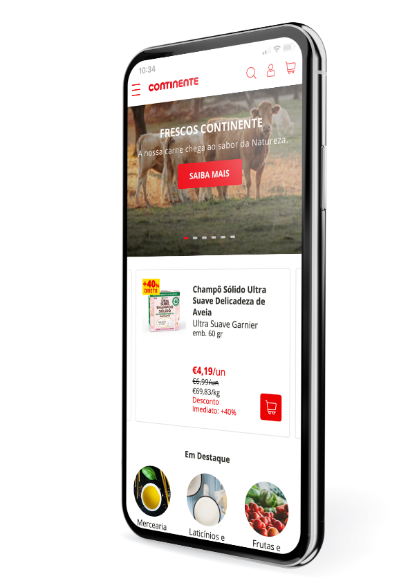 Nova app Continente Online
