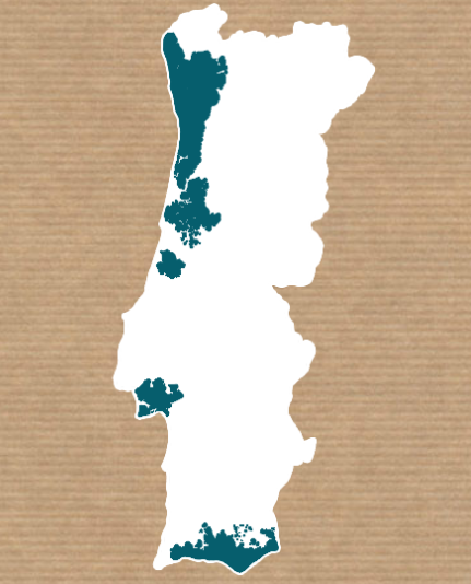 Mapa de áreas de entrega de cabazes de peixe