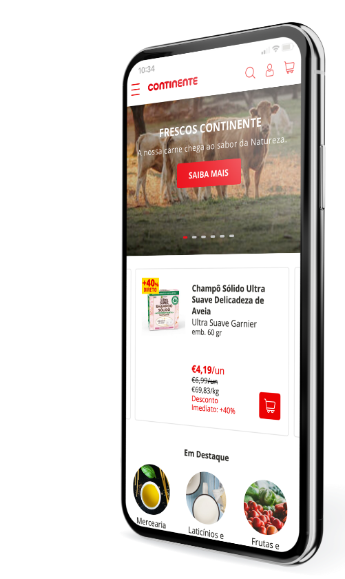 Nova app Continente Online